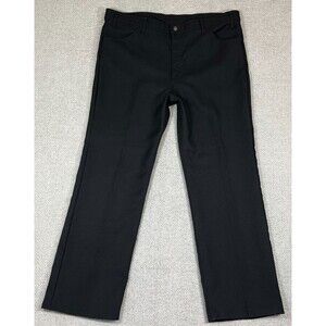 Vintage Levi's Dress Pants Men's 44x32 Black Polyester Lightweight Gold Tab